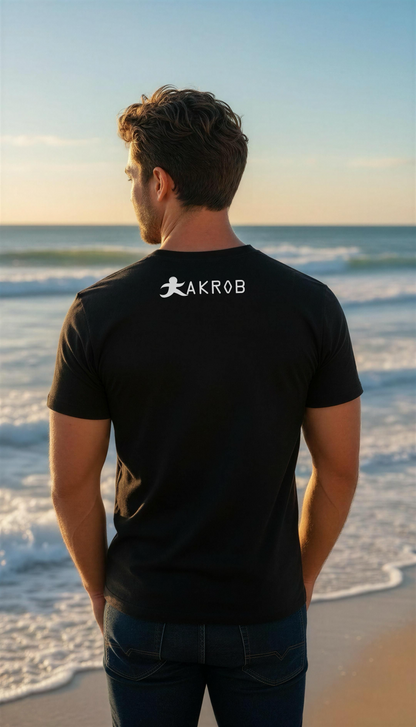 T-shirt Uomo AKROB con Grafica Drago – 100% Cotone stampa DTG,Taglio Classico